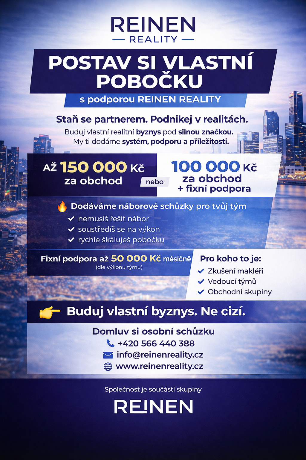 Postav si vlastní pobočku s podporou REINEN Reality